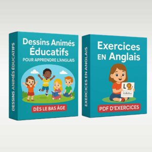 Pack de dessins animés éducatifs pour apprendre l'anglais + exercices